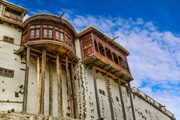 Fort Baltit walls in Karimabad in Hunza valley, Gilgit Baltistan, Pakistan. 