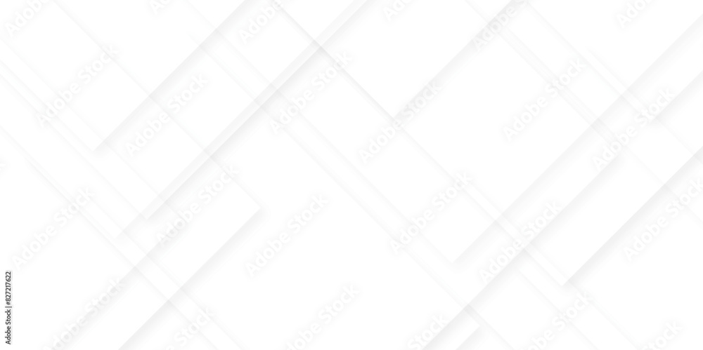 Poster modern abstract white background design with layers of textured white transparent material in triang