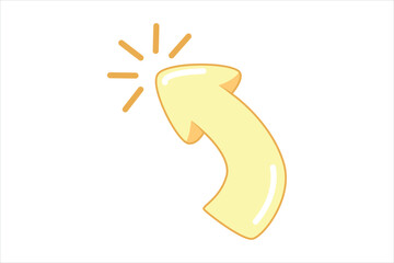 Mouse Arrow Flat Sticker Design