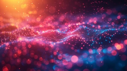 A creative depiction of cybersecurity measures, showing digital locks and encrypted pathways within a neural network, illuminated by a spectrum of colors against a bokeh-rich backdrop.