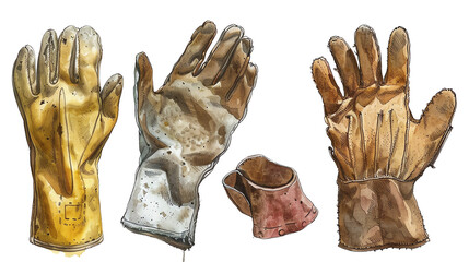 A pair of green gardening gloves, perfect for keeping your hands clean and protected while you work in the garden.