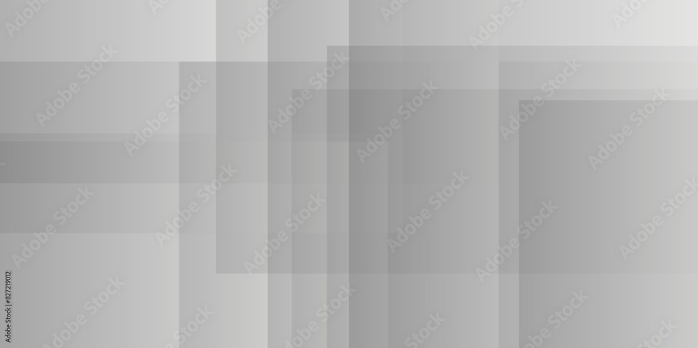 Poster abstract gray background with square and triangle shapes layered in modern abstract white transparen