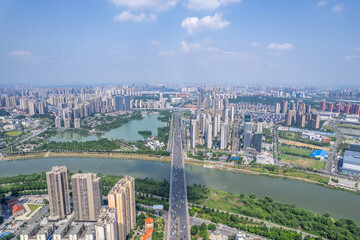 Aerial photography of Changsha city in China