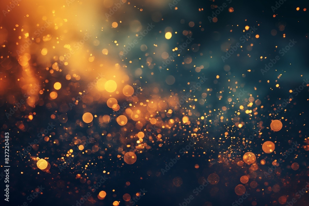 Aufkleber abstract background of sparkling golden bokeh lights with a dreamy blurred effect