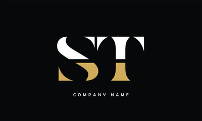 ST, TS, S, T Abstract Letters Logo Monogram