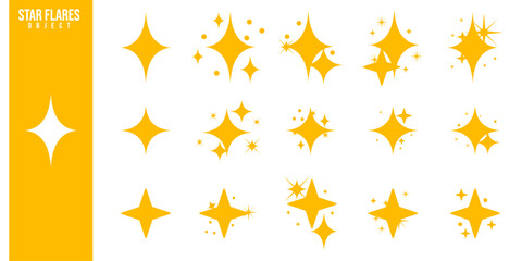 Star Flare Objects of 15 set glitter