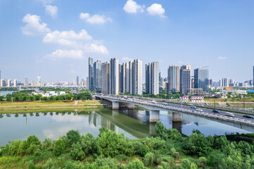 Aerial photography of Changsha city in China