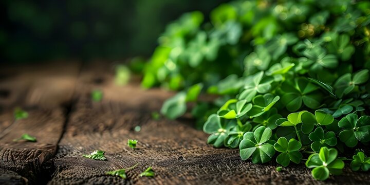 St Patrick's Day Background with Green Themed Design and Decorations. Concept St Patrick's Day, Green Themed Design, Decorations, Irish Celebration, Festive Background