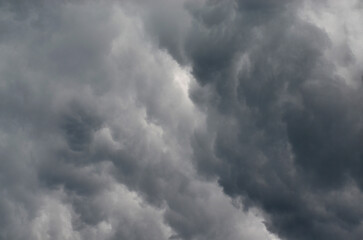 Gray skies during rain in Germany