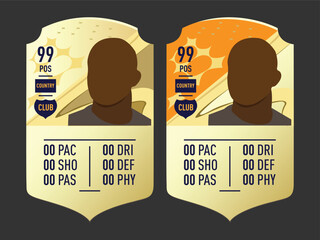 FUT Card- Fifa Ultimate Team custom card vector illustration. Vector card for your personalize edit and printing 