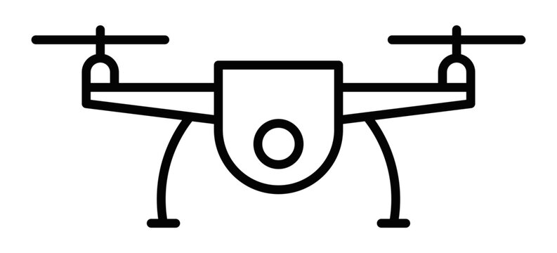 Minimalist drone icons vector illustration. Perfect for technology and aviation concepts. Editable stroke.