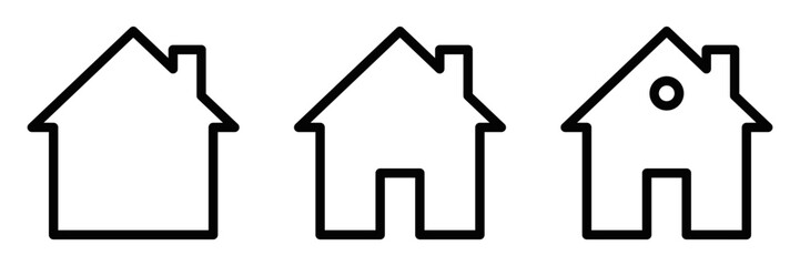Home outline vector icon. Editable stroke.