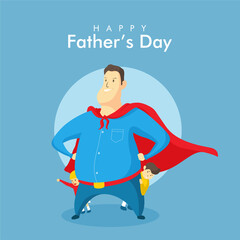 vector happy fathers day poster template