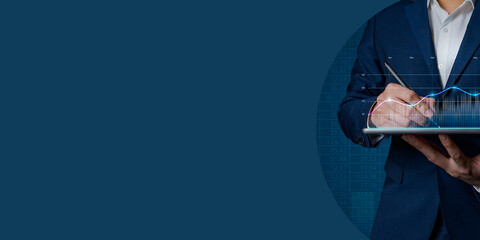 Business Banner -Wachstum in Blau, Meeting