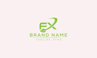 Logo design letter FX . Elegant modern. Vector template.