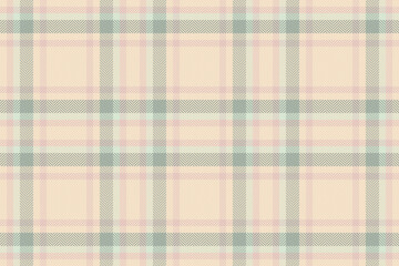 Vector plaid pattern of textile texture tartan with a check fabric seamless background.