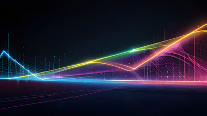 Glow Straight Motion Lines Against Luminescent Backdrops ai generative