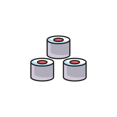 Sushi icon design with white background stock illustration