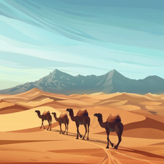 Fototapeta premium camel in the desert