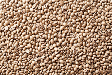 Close Up of Raw Coffee Beans