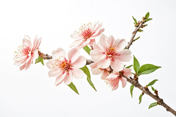 Fototapeta premium Delicate Pink Almond Blossoms on a Branch