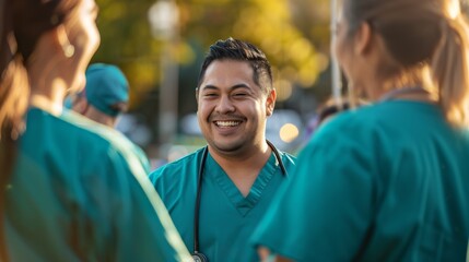 Fototapeta premium The smiling medical team