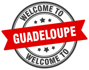 Welcome to Guadeloupe stamp. Guadeloupe round sign