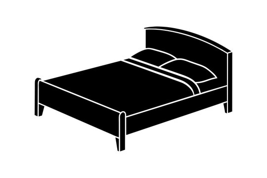 recommend clip art: bed vector silhouette illustration