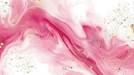 solid white background with pink swirl