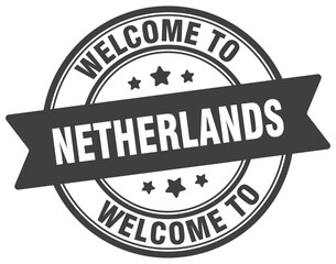 Welcome to Netherlands stamp. Netherlands round sign