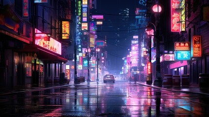 A neon glowing against a dark background