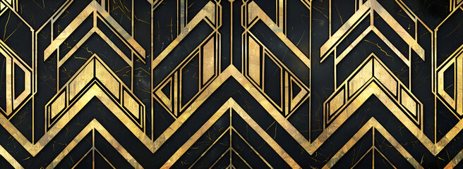 Contemporary Abstract Art with Sharp Lines and Rich Color Palette,Opulent Geometric Design with Deep Blue and Gold Accents