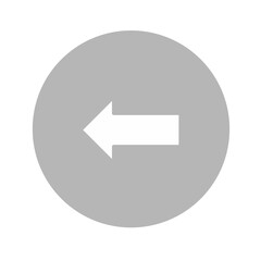 turn left arrow rounded icon vector design