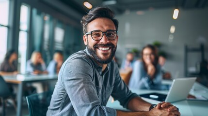 The smiling young professional