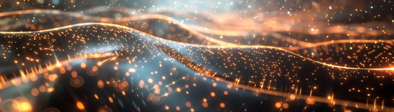 Closeup of a 3D visualization of waveparticle duality in quantum mechanics