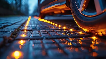 Installing car foot brake, soft lighting