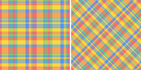 Texture fabric seamless of background check vector with a pattern plaid tartan textile.