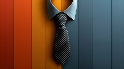 fathers day poster design, a modern fathers day poster with a sleek tie design and masculine colors, perfect for honoring dads worldwide