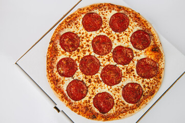 Pepperoni Pizza on a Box