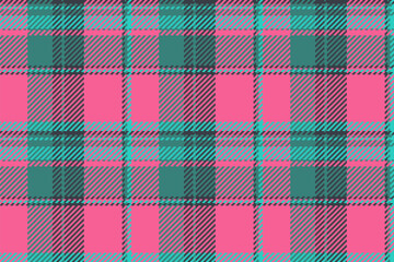 Background vector fabric of check textile texture with a plaid tartan pattern seamless.