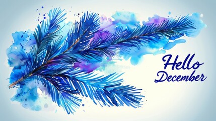 hello december text message flower decoration december illustration december