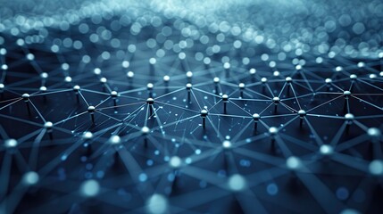 Obraz premium An abstract depiction of network nodes connected by lines, symbolizing business networking.