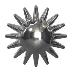 3d chrome Retro futuristic y2k elements