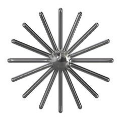 3d chrome Retro futuristic y2k elements