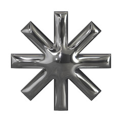 3d chrome Retro futuristic y2k elements