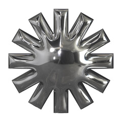 3d chrome Retro futuristic y2k elements