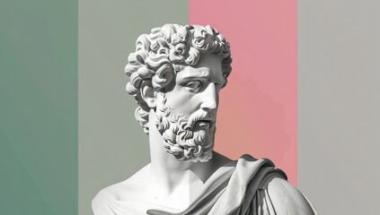 Majestic Marble Sculpture of Historical Figure