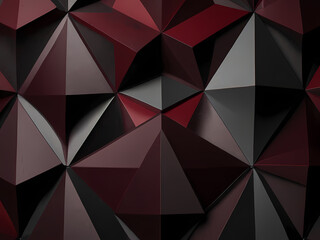 Obraz premium abstract pattern with interlocking triangles and a deep burgundy tone