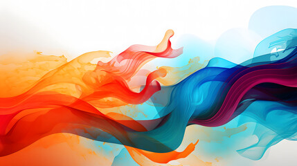 Fototapeta premium Colorful Abstract Waves, Vibrant and Dynamic Design Perfect for Modern and Artistic Projects