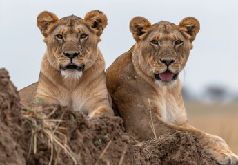 Obraz premium lion and lioness